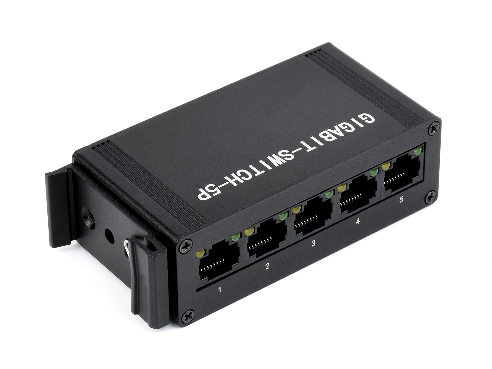 Waveshare  5P ⰡƮ ̴ ġ, IEEE 802.3x ȣȯ,  10, 100, 1000M , DIN  Ʈ